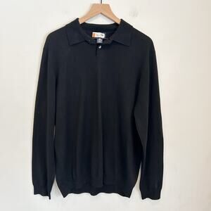 Brooks Brothers Wool Lightweight Pullover Shirt Black Size XL